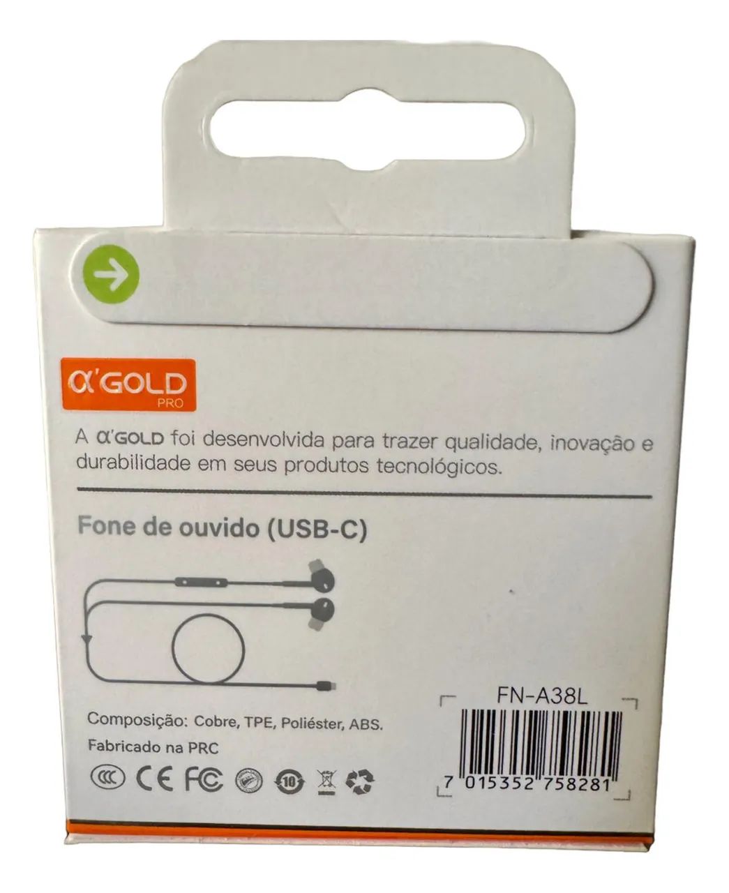 Fone De Ouvido Usb-c Com Microfone Branco - Foto 4