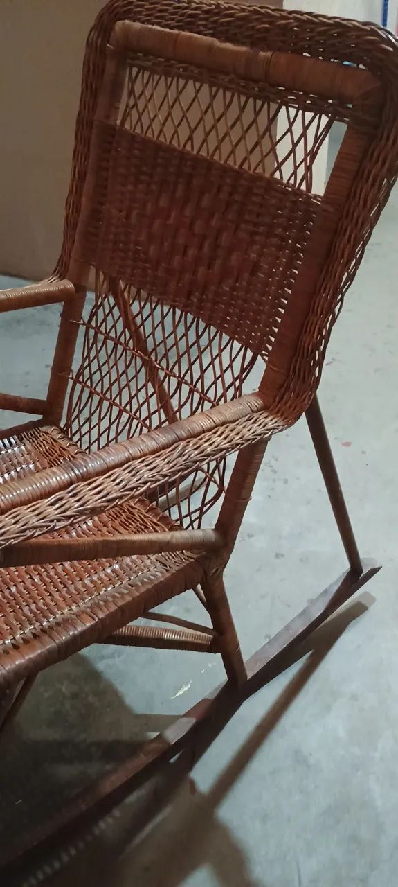 Cadeira de balanço em vime  - Foto 2