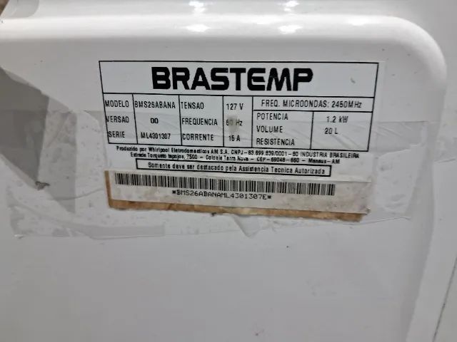 Vendo 01 Micro-ondas Brastempo 20 litros BM26A Usado - Foto 5