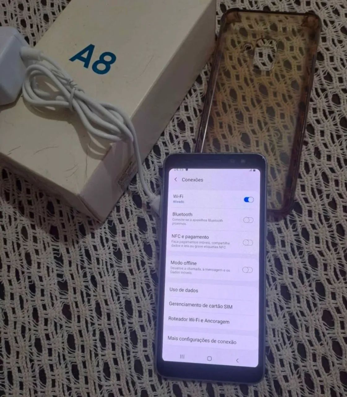 SAMSUNG A8 NFC CAIXA E ACESSÓRIOS  - Foto 2