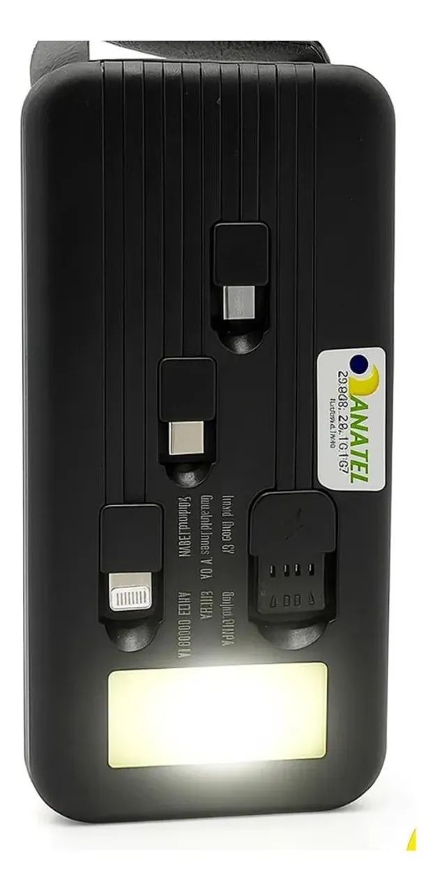 Power Bank Portátil 10000mah Com Lanterna Para Android e IOS  - Foto 4