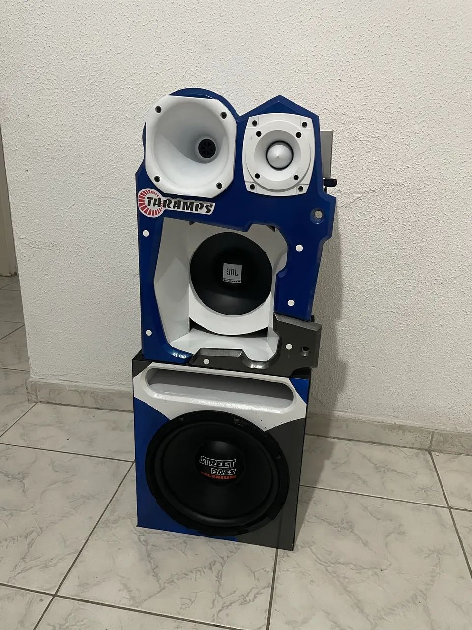 Som quadriway 12 polegadas completo com modulo, fonte e toca cd com bluetooth 