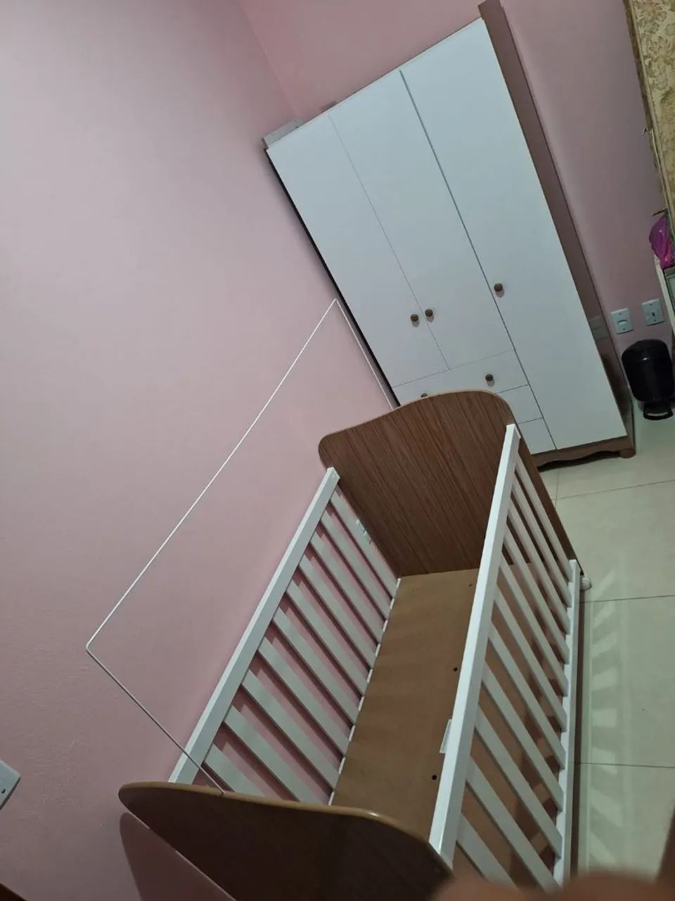 BERÇO 100 % MDF COM RODINHA NOVO  - Foto 2