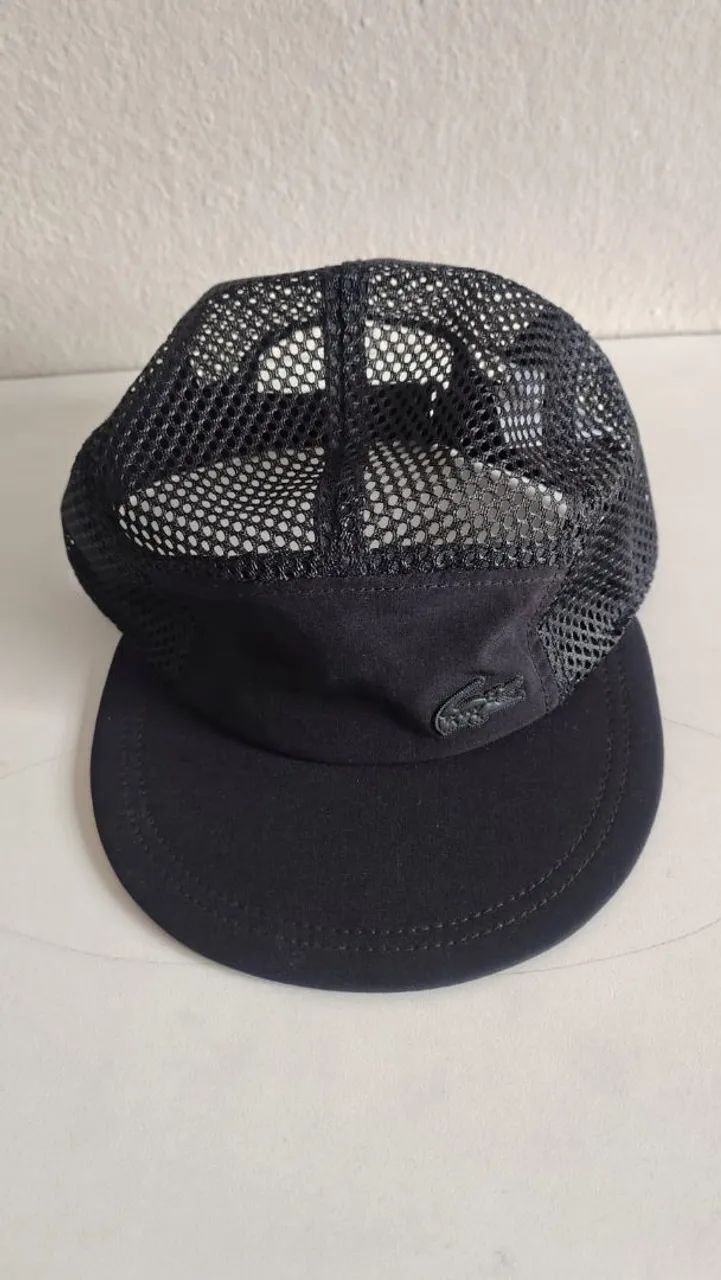 Boné Lacoste five panel preto 