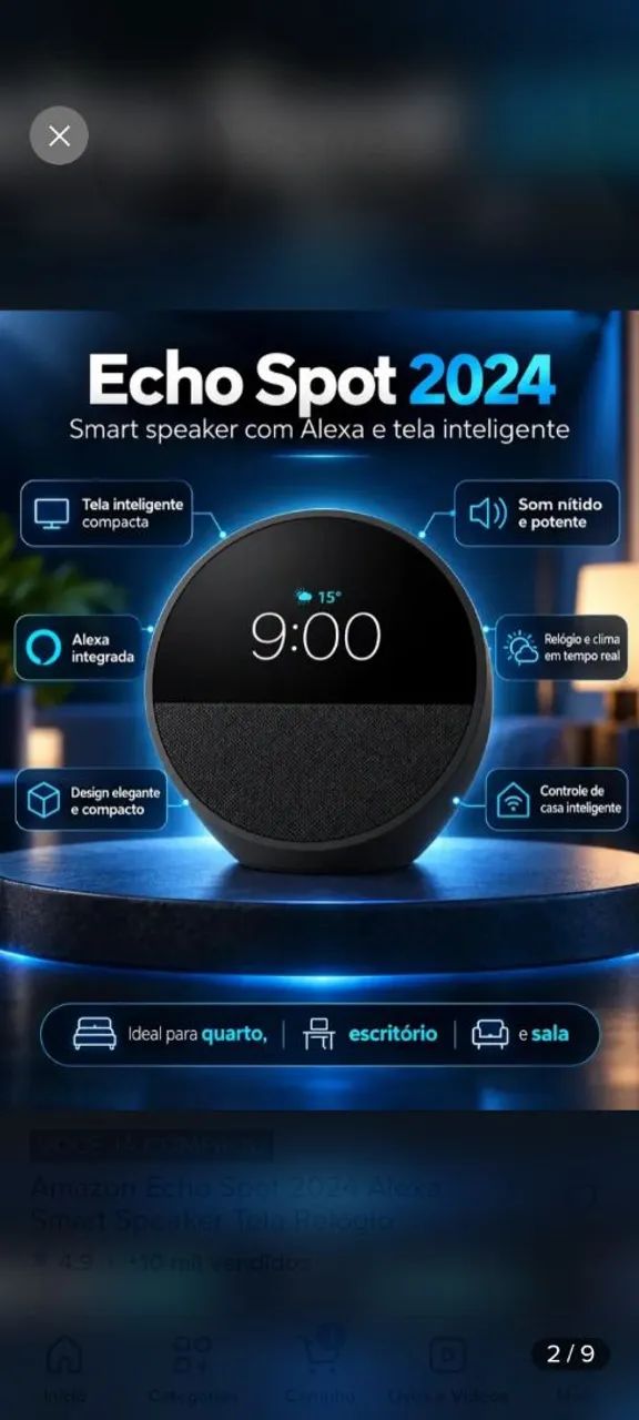Echo spot 2026 última geração  - Foto 3