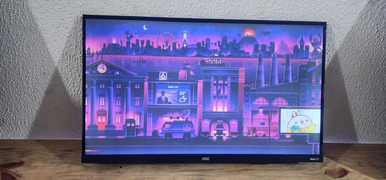 TV 32 polegadas smart com cabo controle todos apss YouTube e Netflix é de mais  - Foto 2