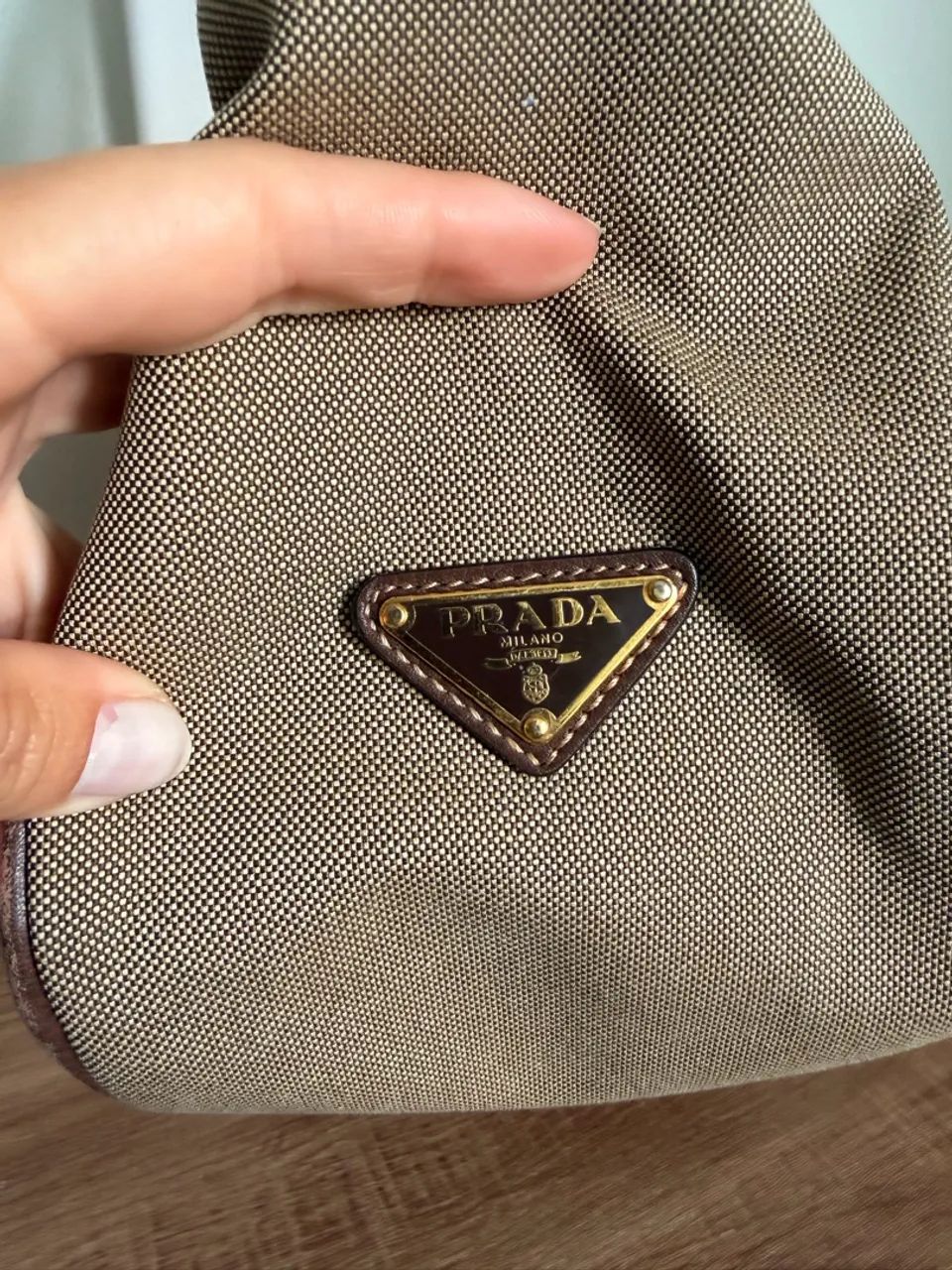 bolsa tote prada canapa vintage - Foto 5