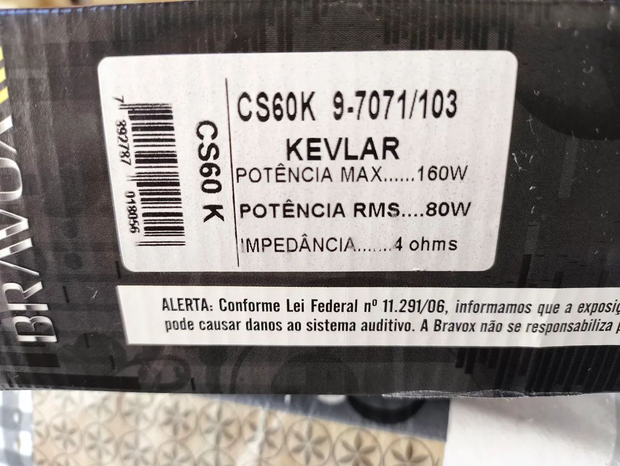 Kit 2 Vias Bravox 6 Polegadas Cs60k 160w Rms - Foto 5