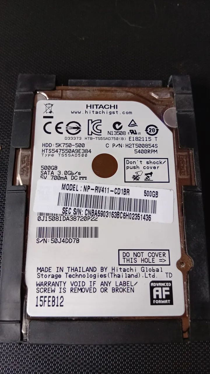 HD SATA 500GB NOTEBOOK 
