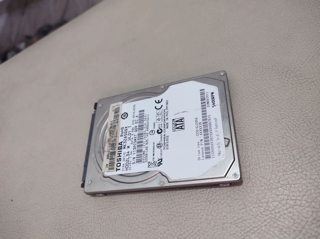 HD SATA 320GB pra Notebook.