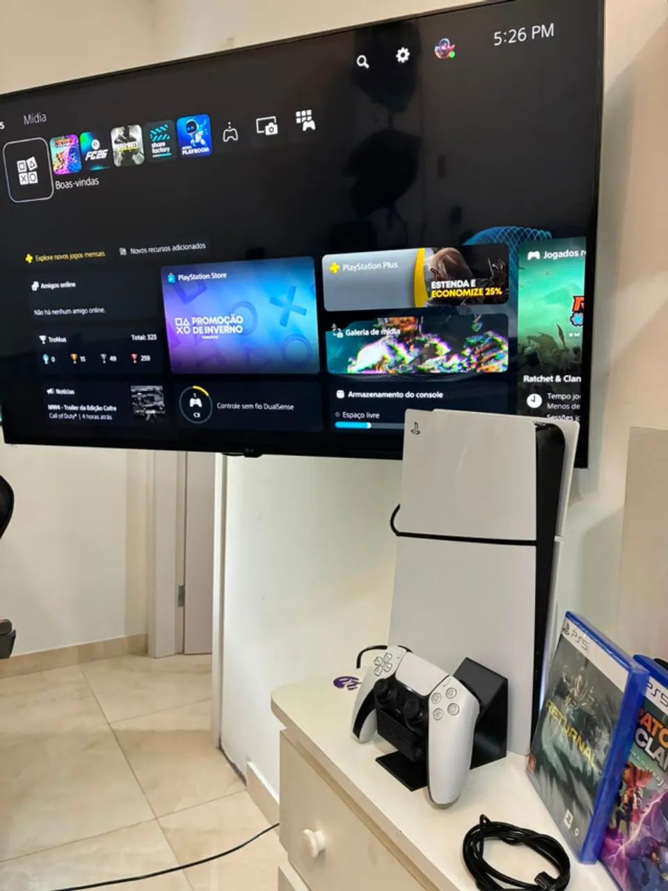 PS5 SLIM COM LEITOR DE DISCO  - Foto 2