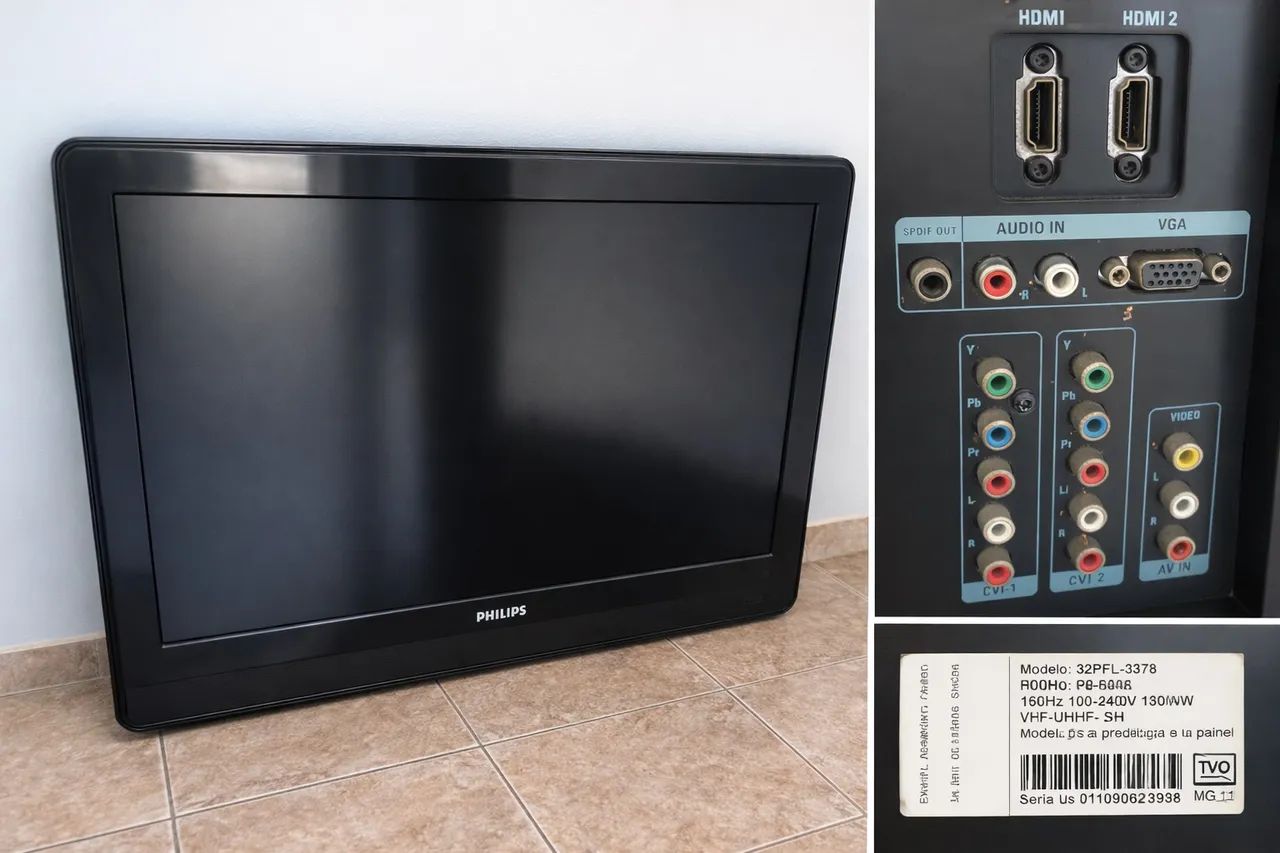 Tv com defeito e sem cabo