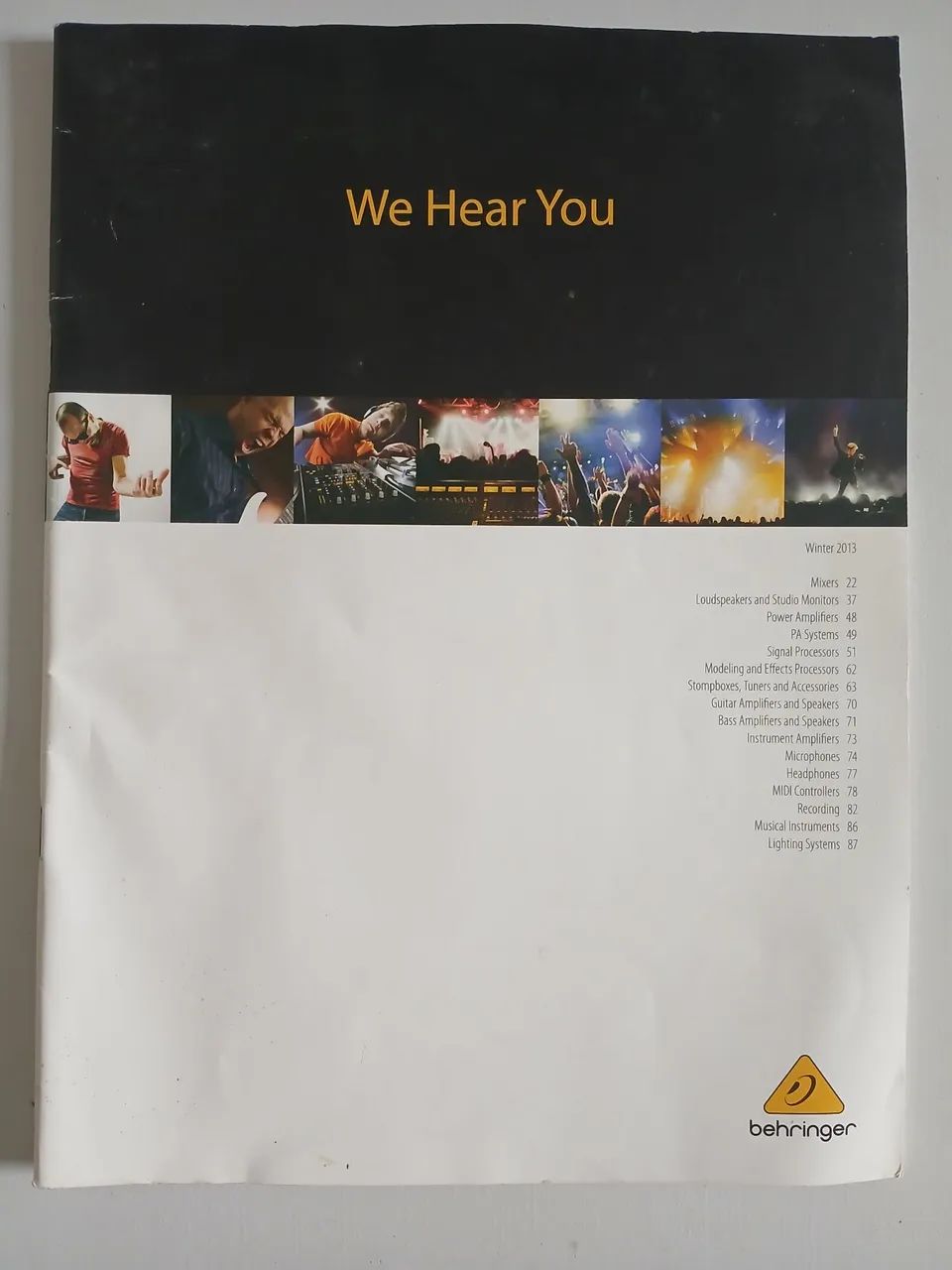 Livro catálogo Behringer 