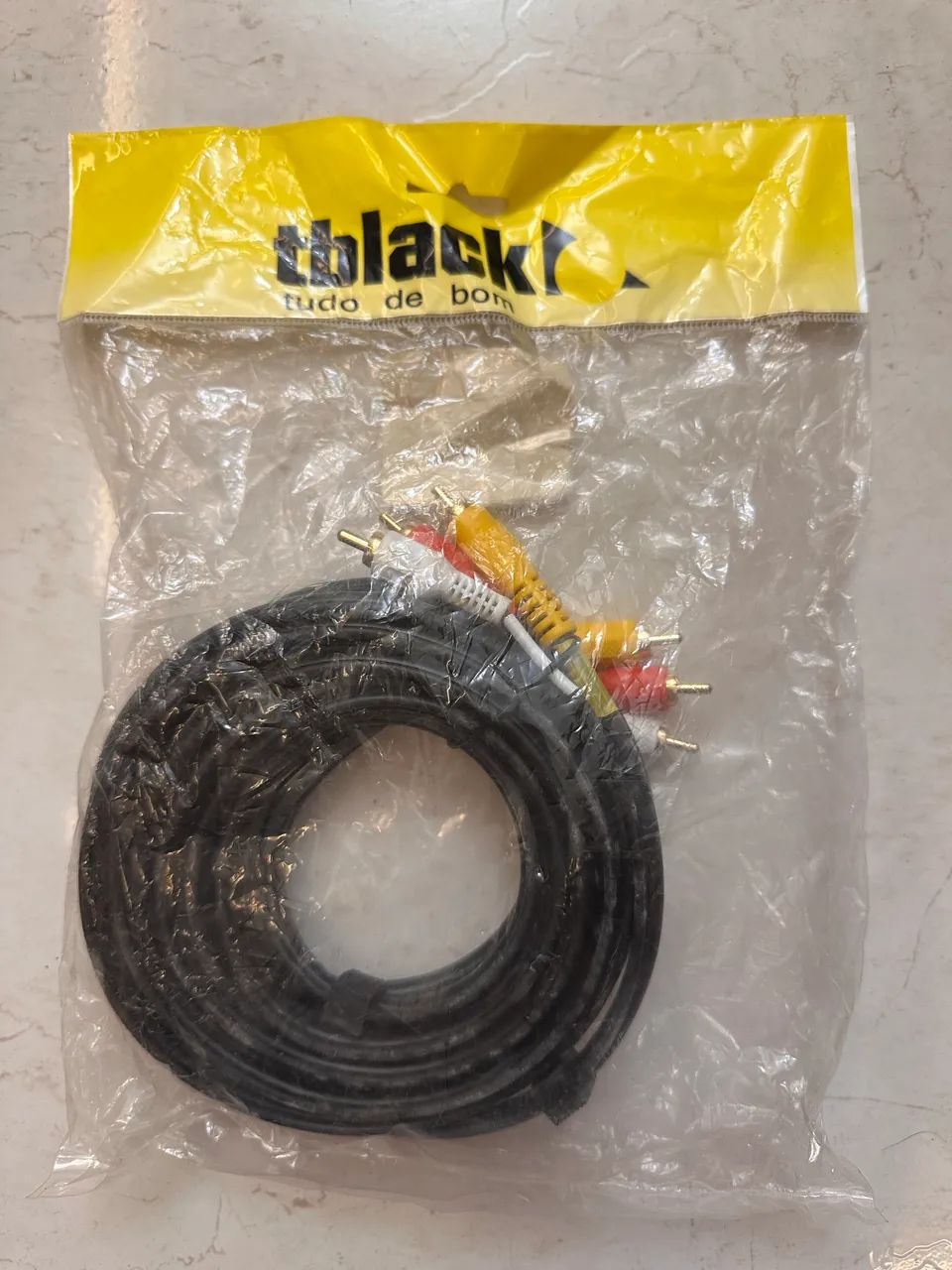Cabo RCA 3+3 tblack 5m Gold - Áudio e Vídeo | Novo Lacrado
