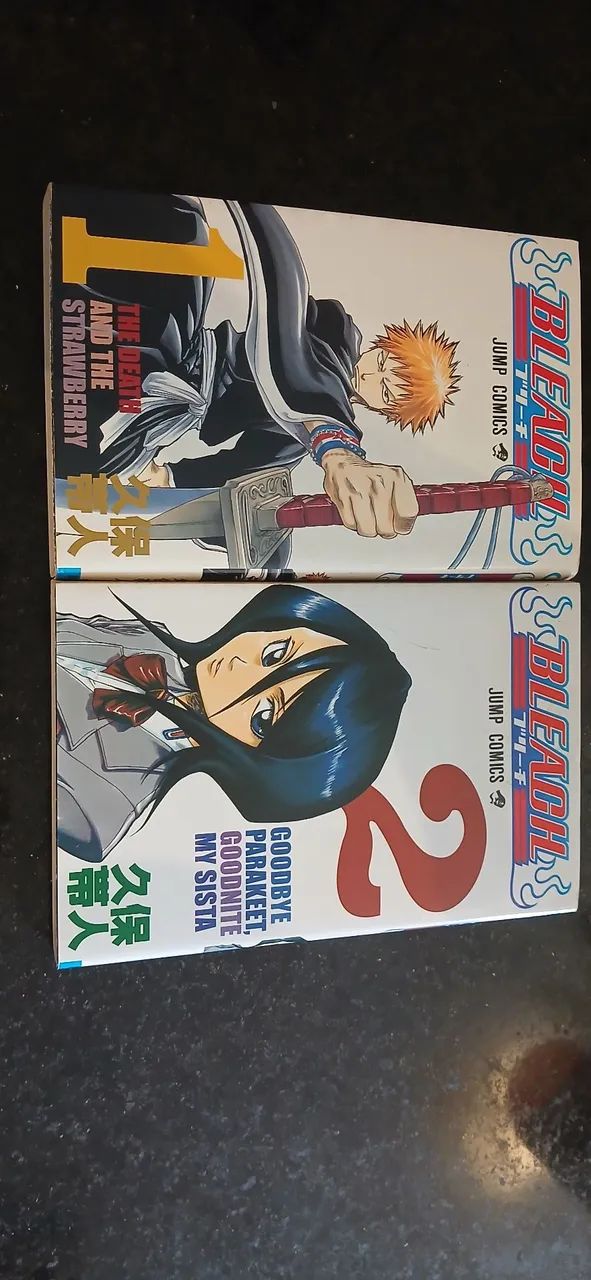 Mangás Bleach volume 1 e 2 em japonês 