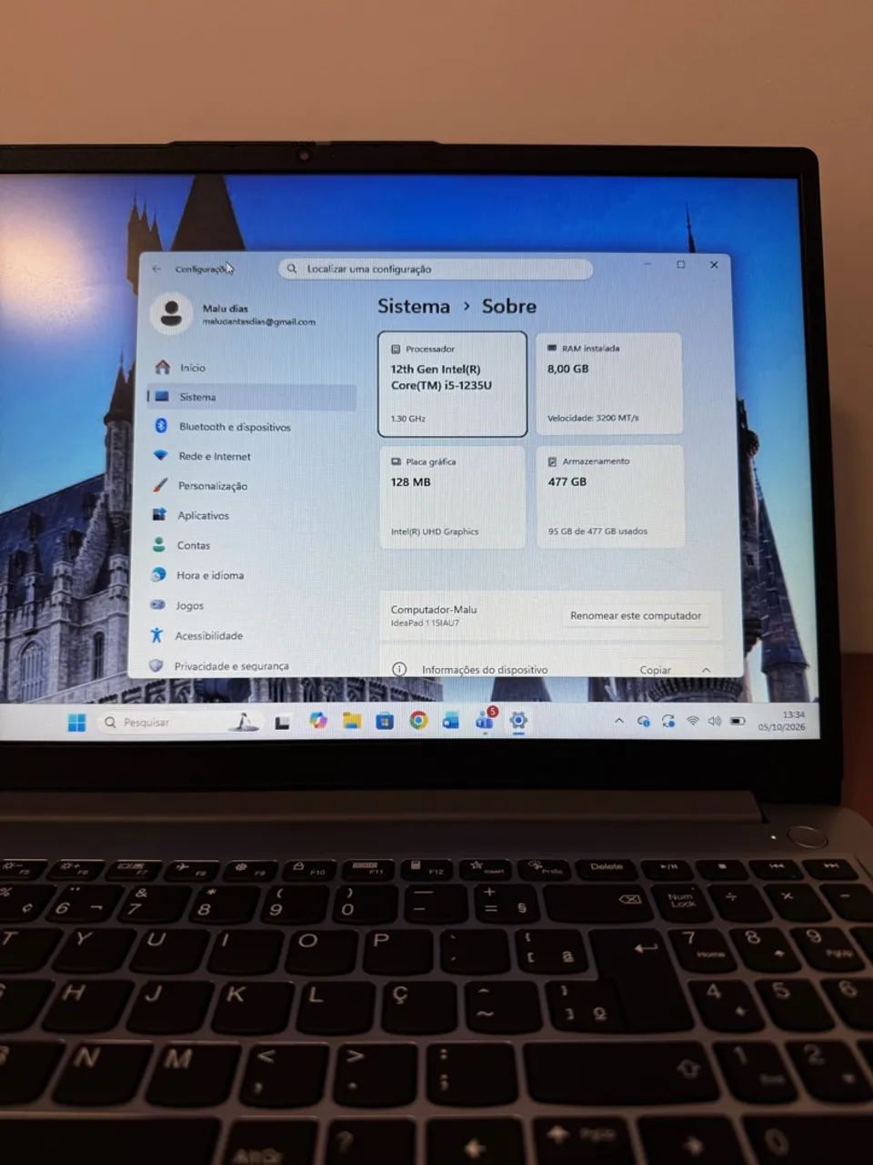 Notebook Lenovo Ideapad 1 IMPECÁVEL - Foto 4