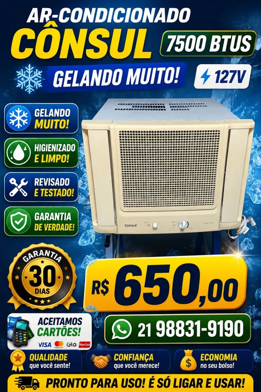 Ar-condicionado cônsul 7500btus 127v