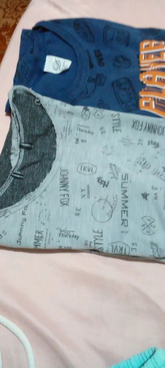 Camisetas e bermuda tamanho 12 - Foto 2