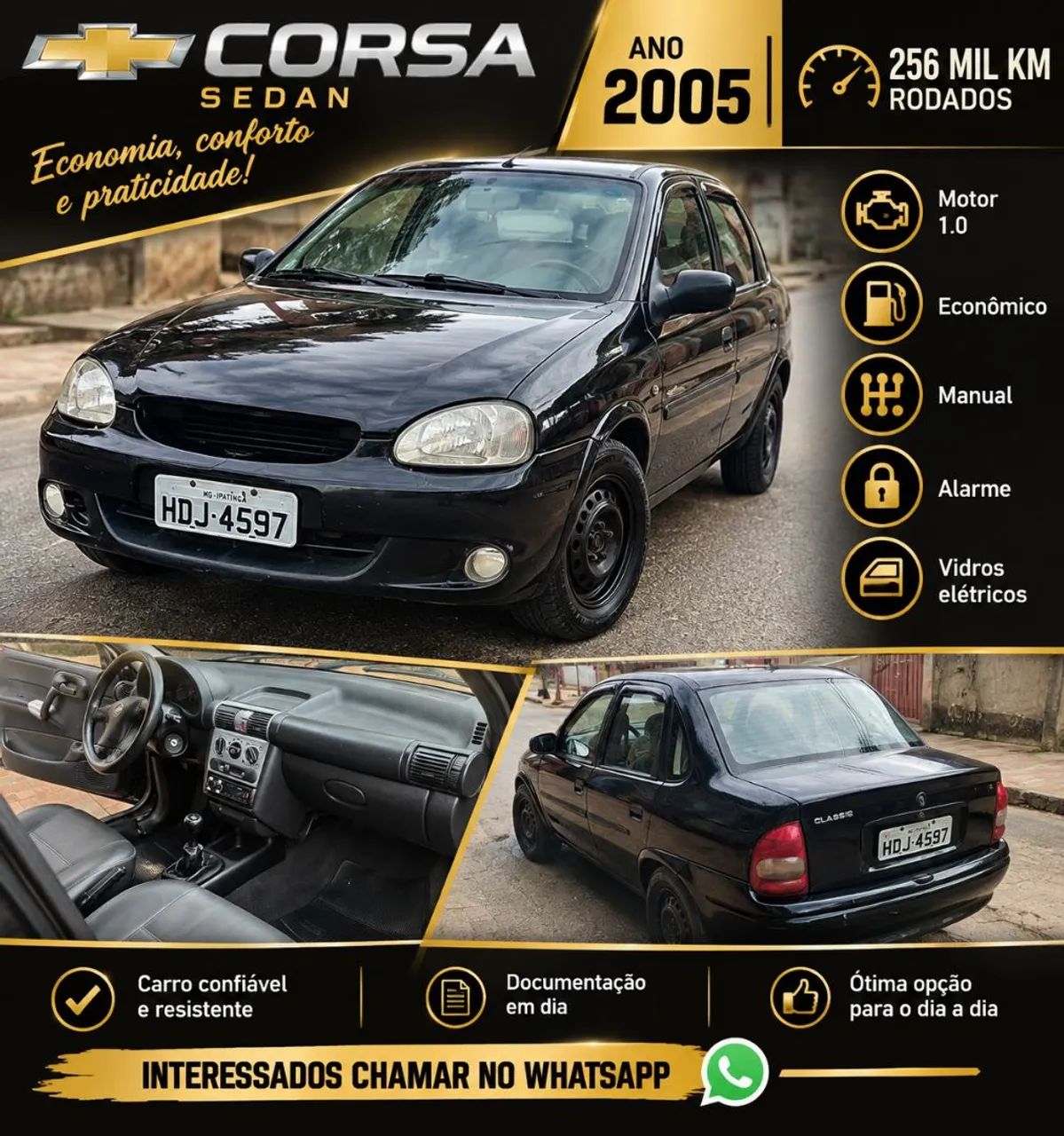 Chevrolet Corsa SED Class.life 1.0/1.0 Flexpower (álcool) 2005