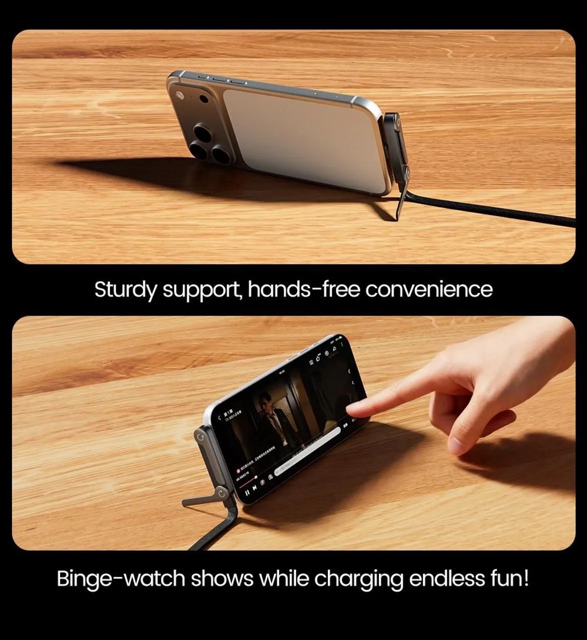 Cabo de carregamento para smartphone com suporte Tipo C USB  - Foto 4