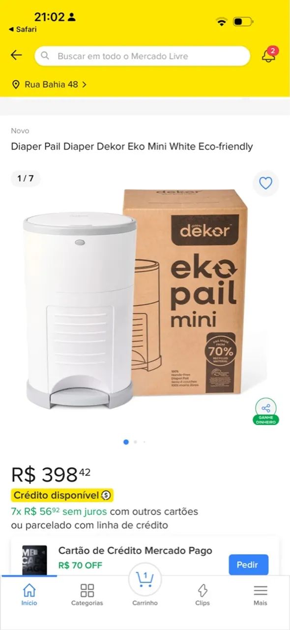 Lixeira anti-odor para fraldas  - Foto 6