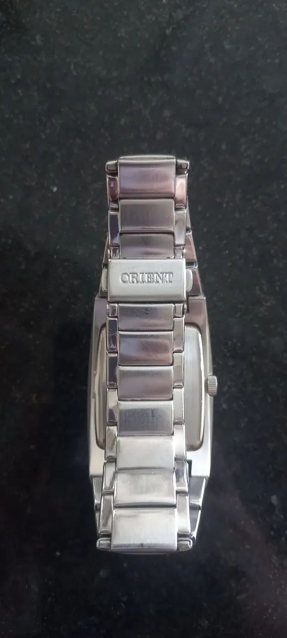 Relógio Orient Feminino Retangular - Aço Inox com Cristais (Lindo!) - Foto 2