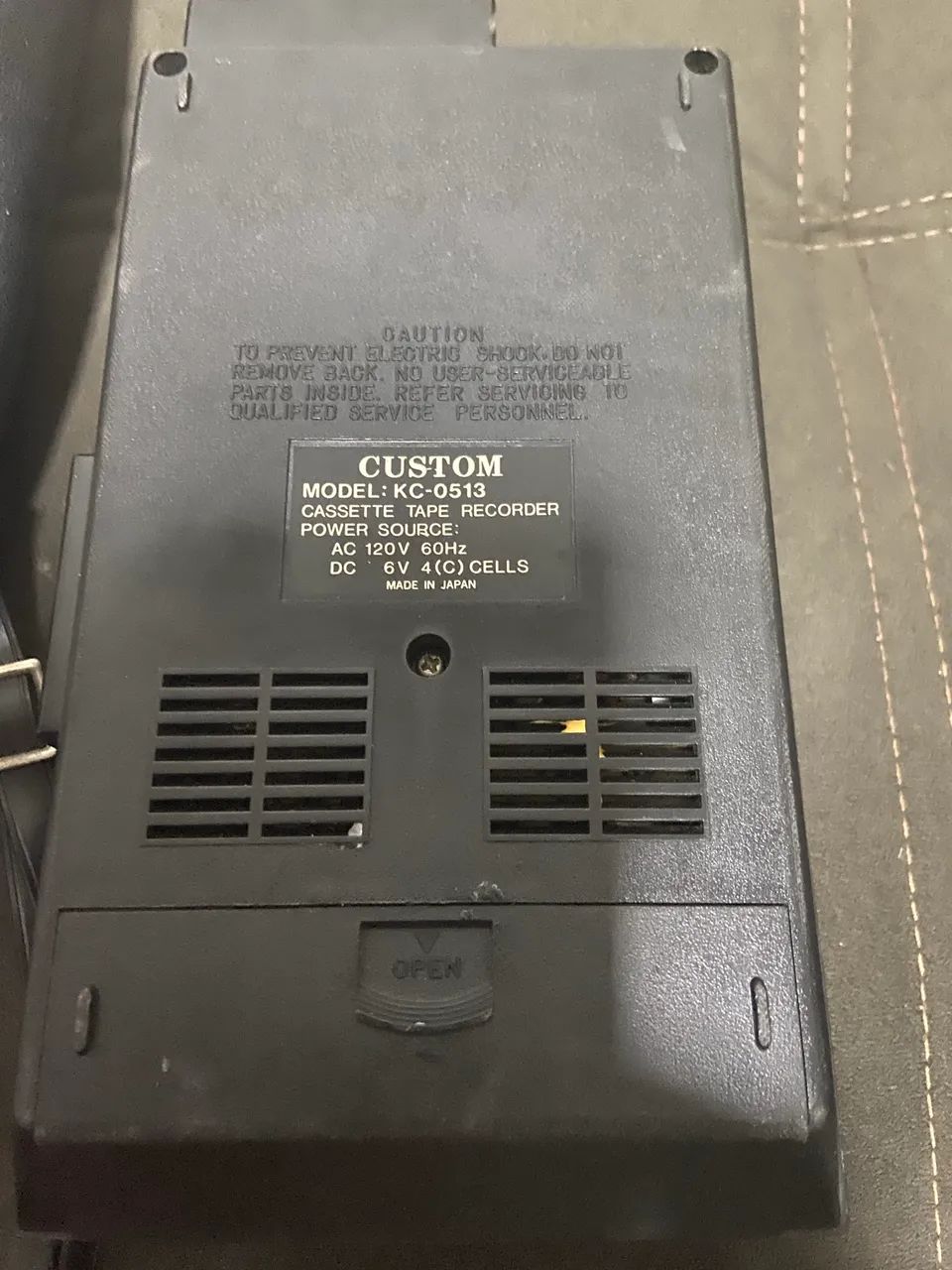 Tape deck k7 gravador CUSTOM KC 0513 DEFEITO  - Foto 4