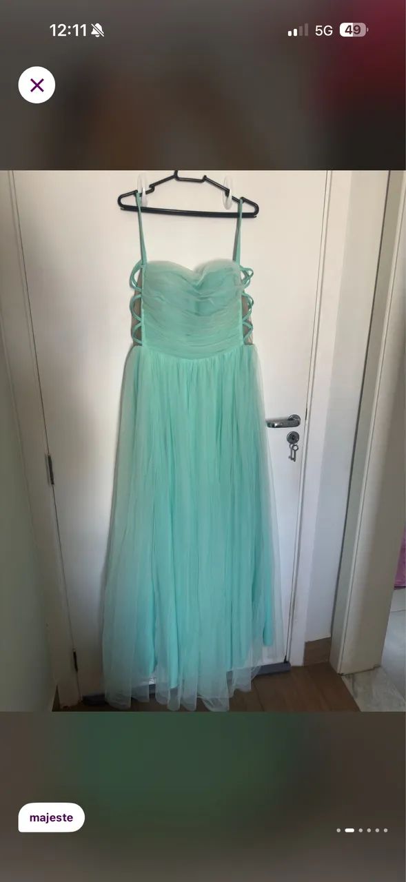Vestido longo verde Tiffany  - Foto 3