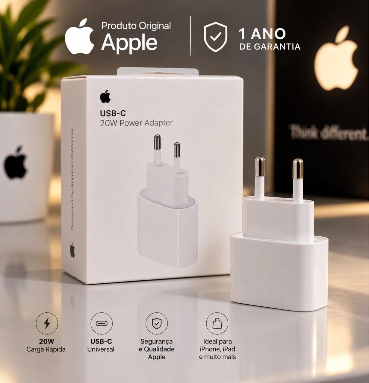 Carregador original Apple 