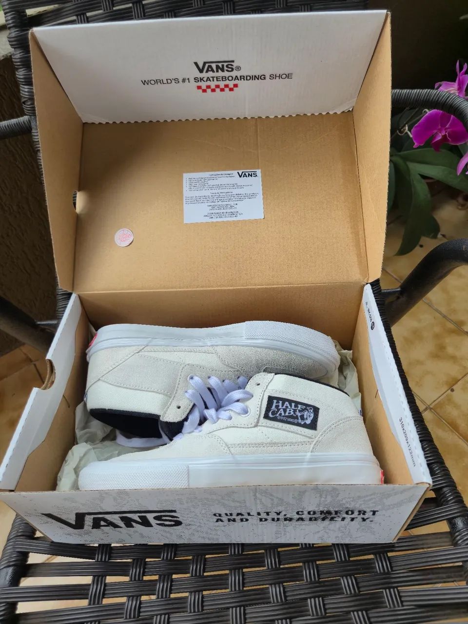 Vans Half Cab Off-White / Cano Médio - Foto 2