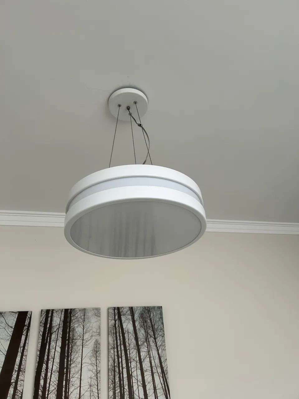 Lustre pendente branco 