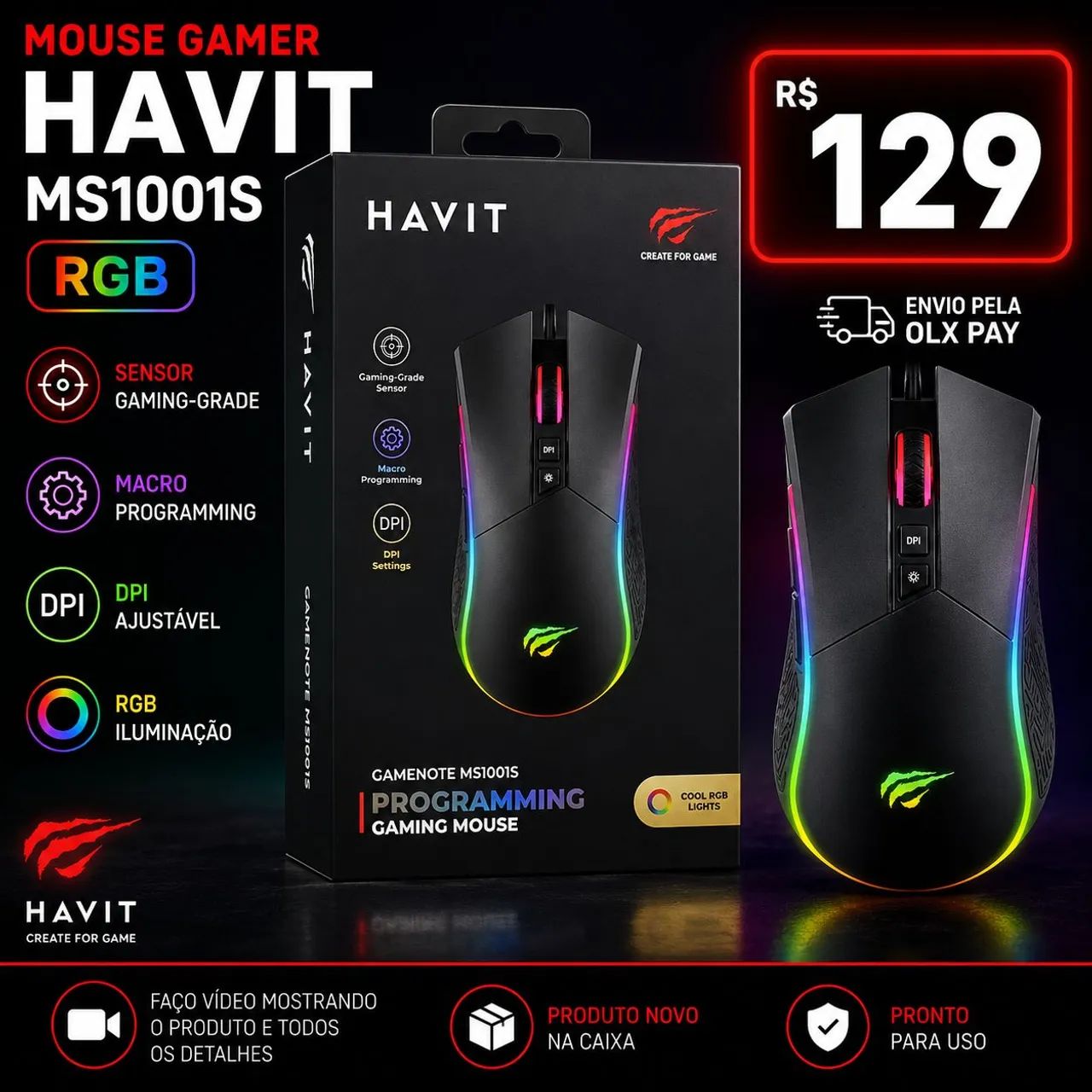 Mouse Gamer Havit 
