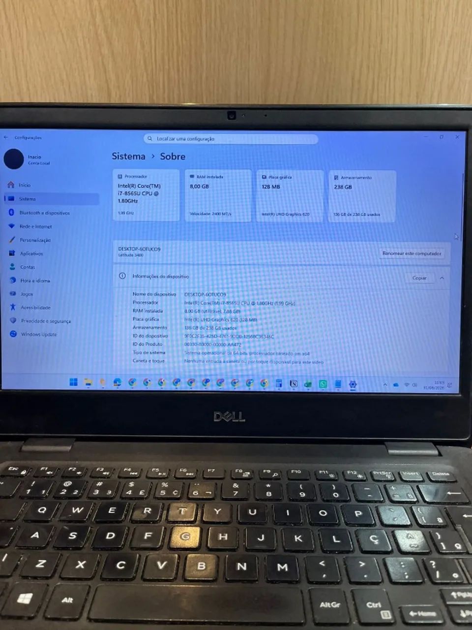 Notebook Dell Latitude 3400 i7 8a Geração, 16GB e 256GB - Foto 2