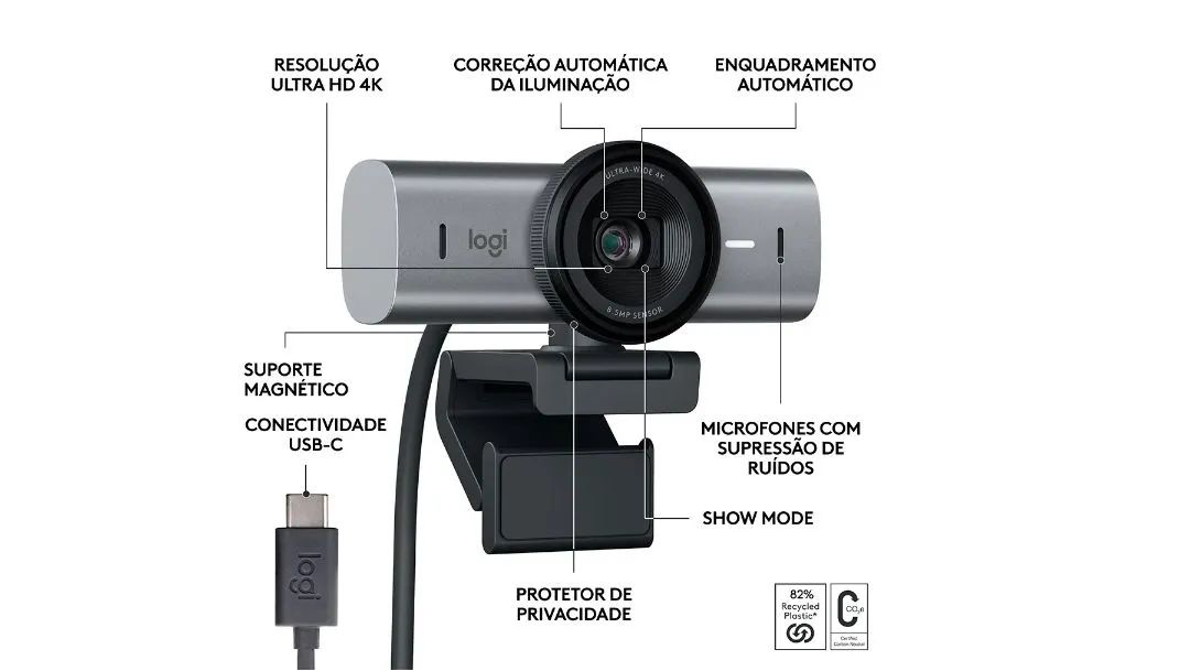Webcam Logitech 4k MX Brio - Foto 2
