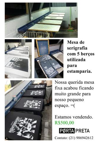 Mesa de Serigrafia 5 berços