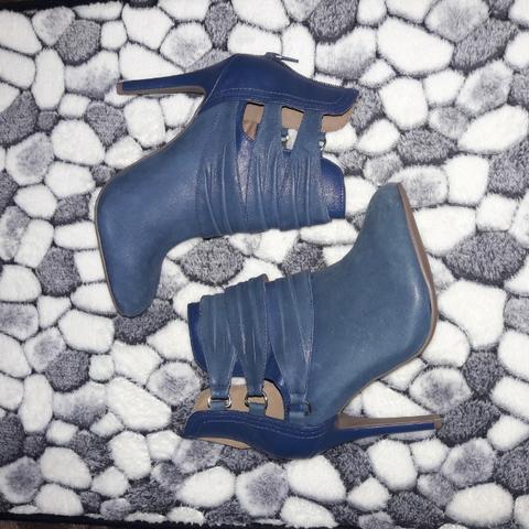 Bota Cano Curto Ramarin 37, Cor Azul