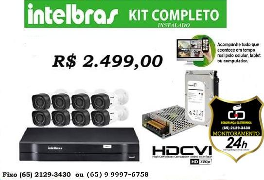 Kit 08 Câmeras Intelbras Instalados