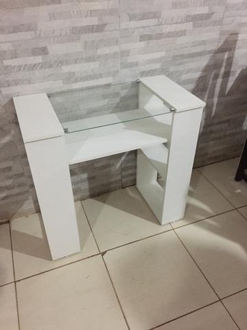 Mesa para serviço de manicure em MDF/vidro - Foto 2