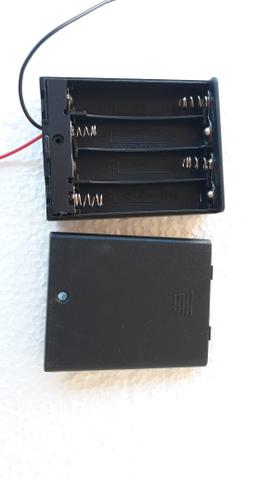 Novo - Suporte para 4 pilhas AAA com chave liga/desliga - Foto 3