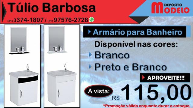 Armário para Banheiro NOVO com Pia e Espelho - Foto 3