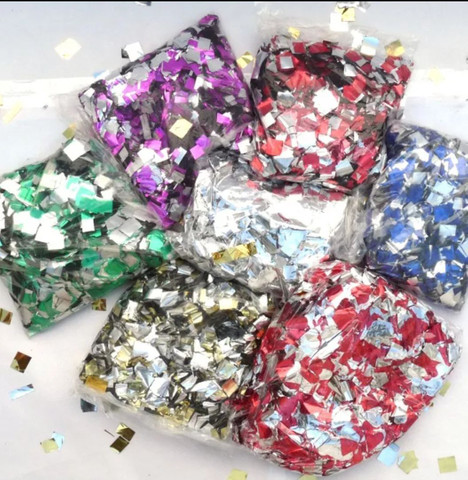 Pacote de 1Kg Confete Colorido - Chuva de Prata - Papel Picado de Festas Sky Paper