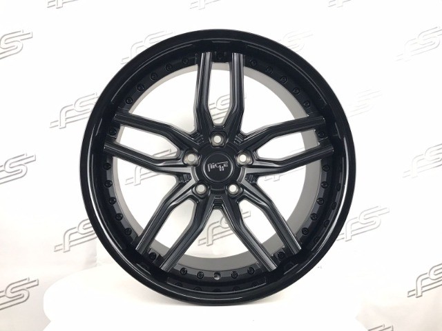 Rodas Niche Metheus Preto Semi-Brilho C/ Borda 5x120 - 20x9 e 20x10,5 aro 20 duas talas - Foto 4