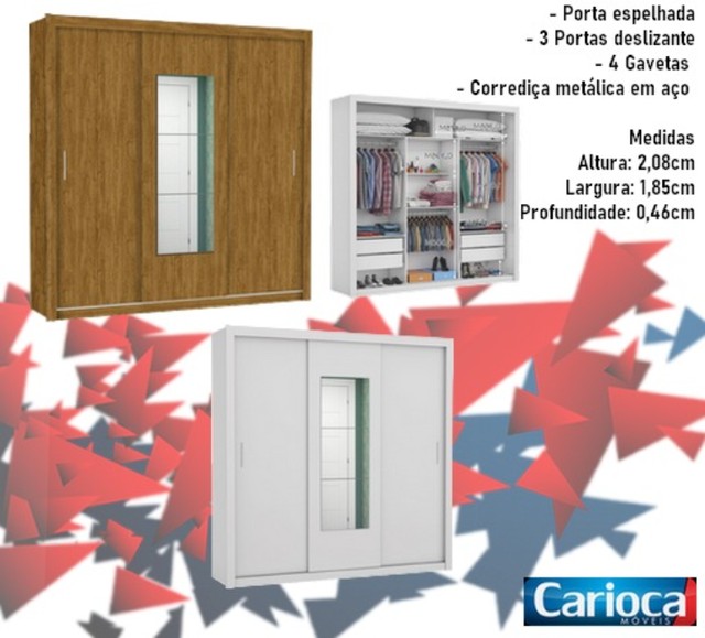 Quarto roupeiro casal com espelho 