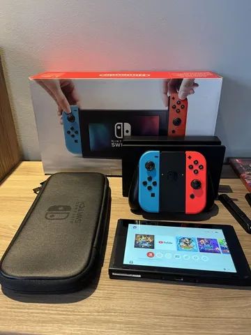 Nintendo Switch V1 Desbloqueado Completo Lotado De Jogos - Escorrega o Preço