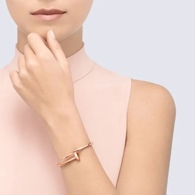 Bracelete prego aço inoxidável rose - Foto 5