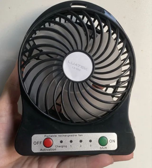 Ventilador Portátil Mesa Recarregável Usb 3 Velocidades Loja Coimbra Computadores Entrega