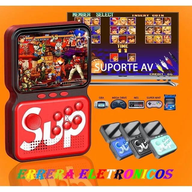 game portátil Ergonômico AY-006 com 900 jogos/produz tb em TVs/excelente mini Arcade