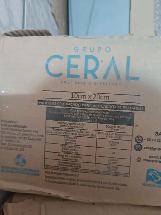 Revestimento Cerâmica 10 x20 pastilha 20 metros  - Foto 3