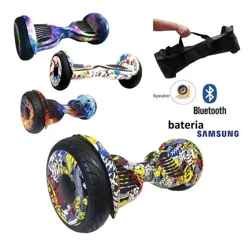 Lacrado Hoverboard Scooter Elétrico Bolsa e Led Roda 10 Polegadas
