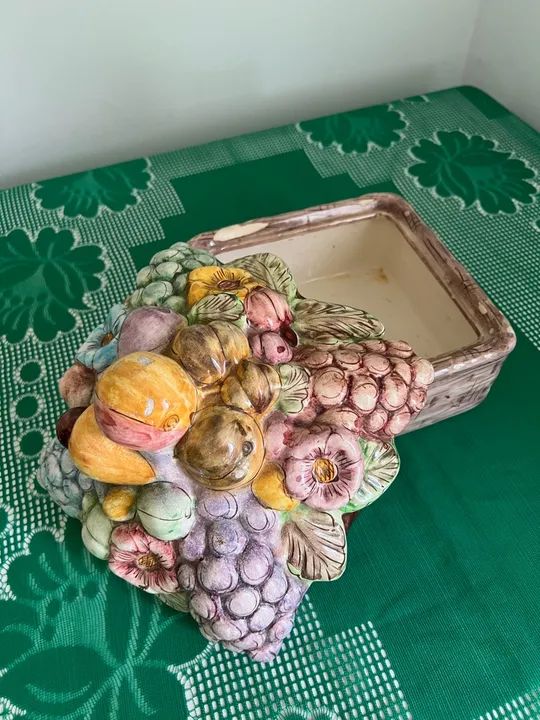 Decoração Fruteira Porcelana 20x18 cms -Antiga (crédito, débito, Pix e PicPay ) - Foto 6